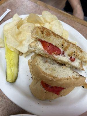 Grilled cheese and tomato