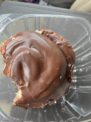 Chocolate covered Cinnamon Roll