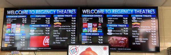 Menu prices as of May 2023. $1-$2 cheaper compared to AMC menu.