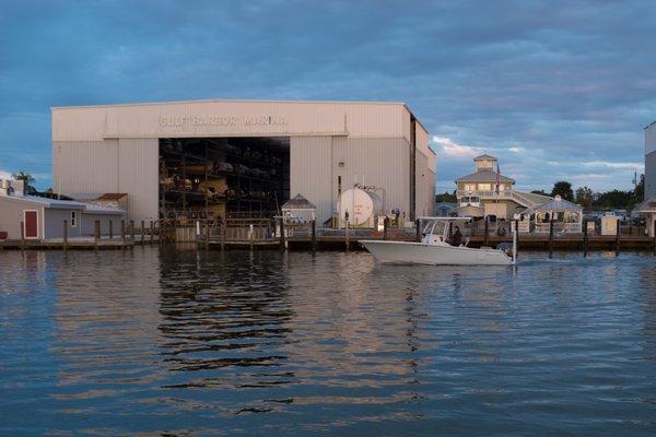 View of the facility located on the east side of the Intracoastal Waterway.