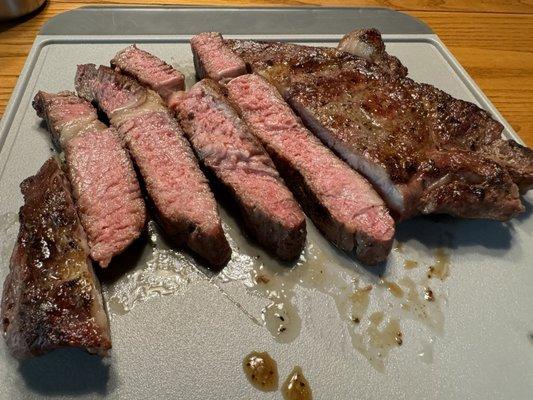 Love a medium-rare ribeye!