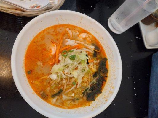 $10.50 spicy seafood ramen