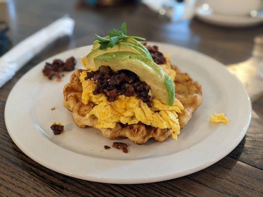 BAE Bacon Avocado Egg) Waffle