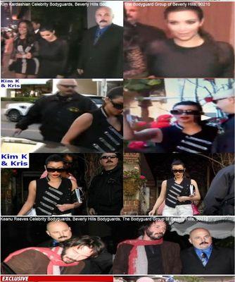 Kim Kardashian Keanu Reeves Kris Herzog The Bodyguard Group of Beverly Hills security referrals www.TheBodyguardGroup.com