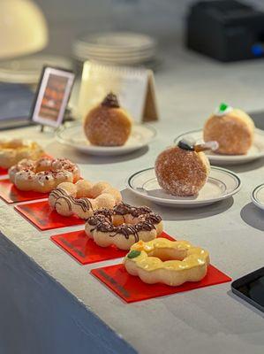 Donuts on display