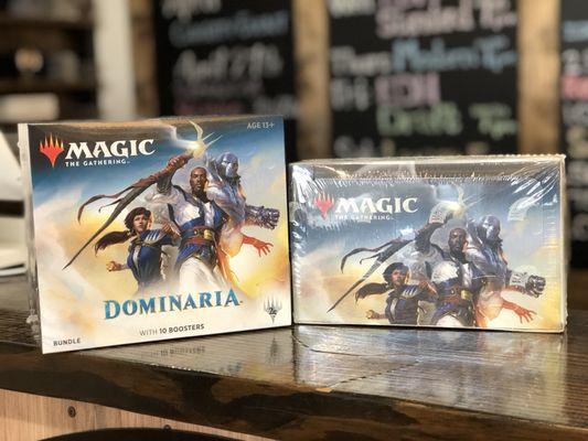 Magic The Gathering Dominaria  booster boxes and bundles.