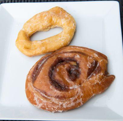 Cinnamon roll  and Glazed