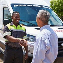 They'll install your new tires and dispose of or clean the tires that were previously on your vehicle while you go about your day