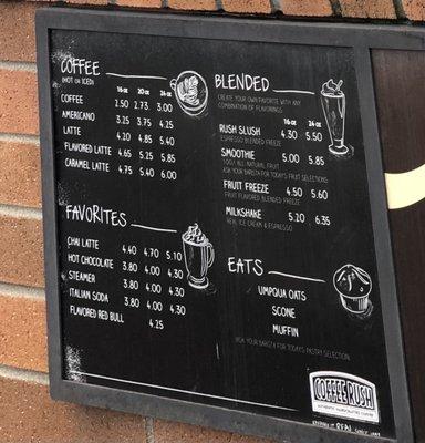 Menu board