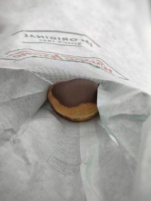 Free donut from app Cream filled chocolate