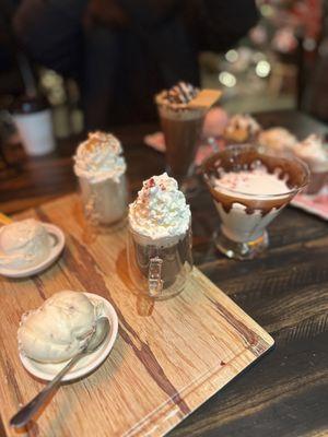 Tipsy Hot cocoa flight, peppermint martini, tipsy campfire