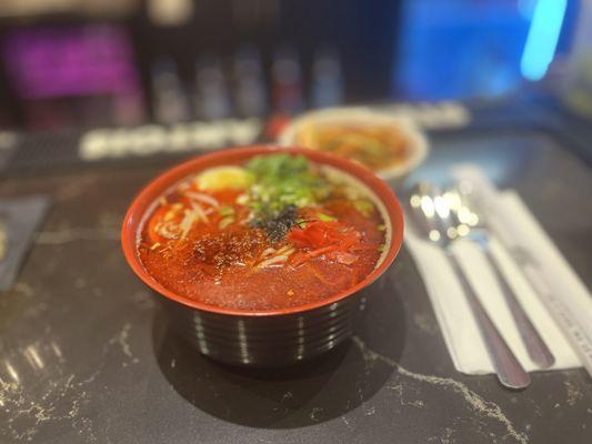 Spicy Miso Ramen plus a side of Kimchi