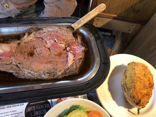 Prime rib & twice baked potato