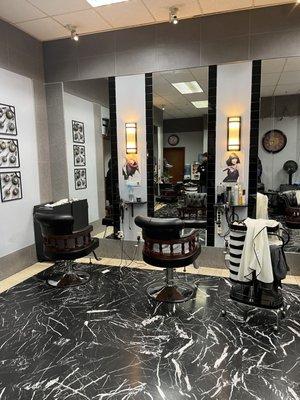 Inside the salon