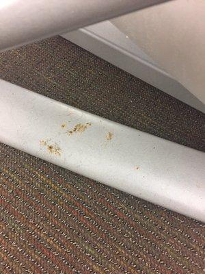 This dried brown stuff has been on this elliptical the whole month I have.