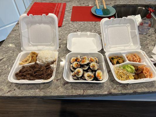 Bulgogi and Kimbap Lunch Special