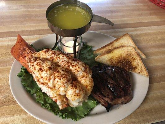 Surf and Turf - 23 oz lobster tail and filet