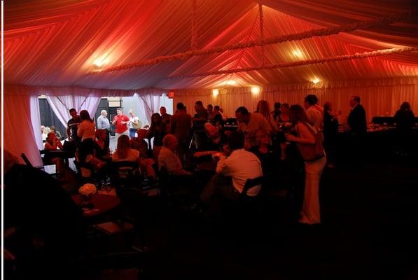 Globe Tent Lighting with a Tent Liner