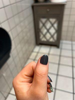 This nails shape was "my fault" per Tina's nail employee.