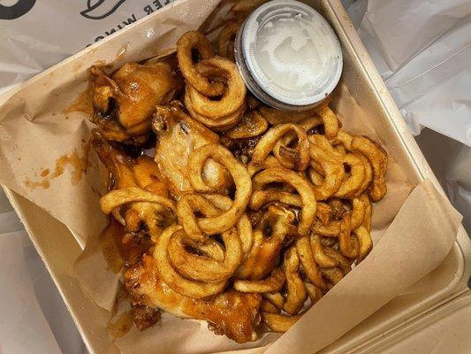 Honey chipotle with curly fries combo