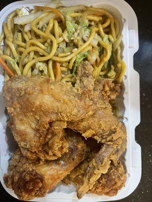 chicken wing with lo mein