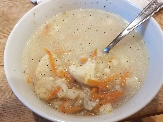 cauliflower soup from their food fair