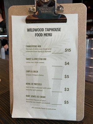 Food menu