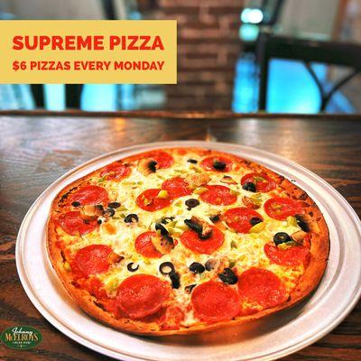 $6 pizzas every Monday!