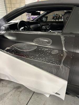 Stek Dynomatte clear matte ppf paint protection film application Mercedes Benz s63 coupe ppf shop Riverside ca