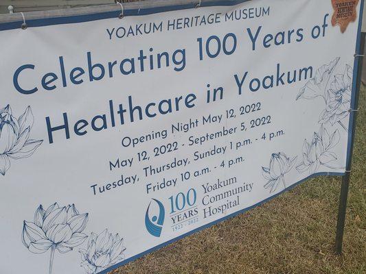 100 years!! Also Healthcare muesuem?