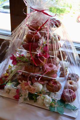 Donut tower for my daughter's bridal shower.