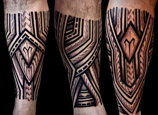 Custom Polynesian Tattoo by Bam