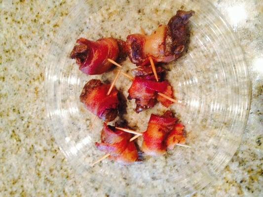 Ramaki (bacon wrapped chicken livers with water chestnuts) 6 for $3.50