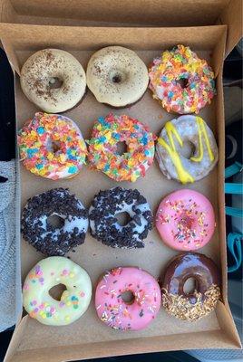 Variety of donuts