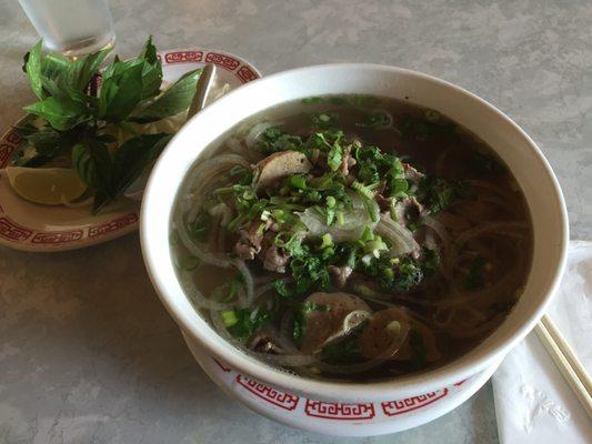 Beef pho with everything $9