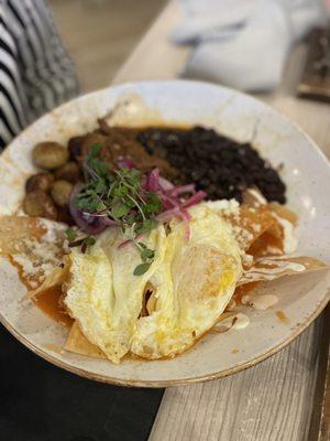 Machaca eggs no refried beans