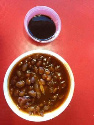 Smoked BBQ beans and sweet sauce-2015