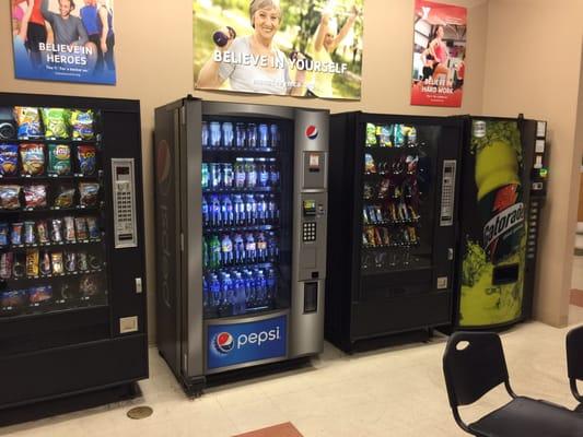 Vending area be warned machines do not return change or or work most of the time