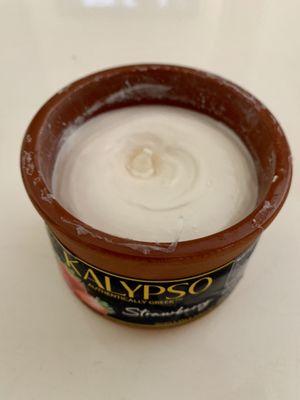 Kalypso greek yogurt comes in a reusable clay pot!