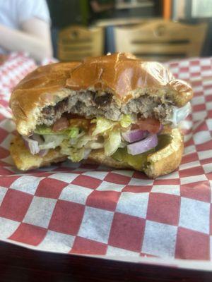 Turkey Burger with Provolone Cheese