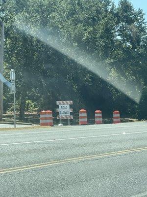 Boardwalk and road closed