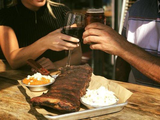 Wine & Swine Wednesdays - $20 full rack of ribs, 1/2 off wine