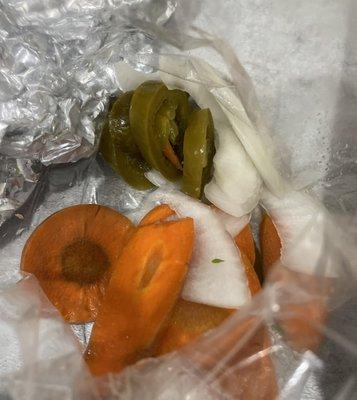 Picked carrots and jalapeño