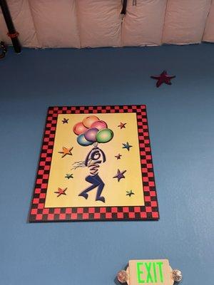 Original wall decor with Pumpi mascot