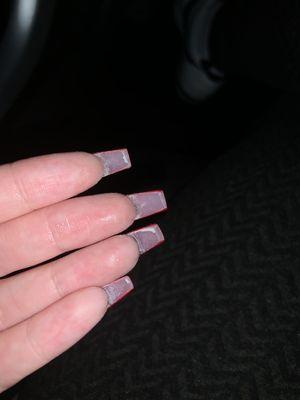 terrible job they did on my nails