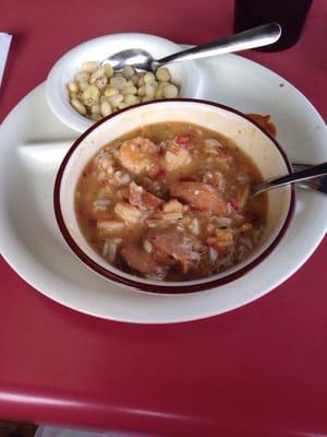 Seafood Gumbo and Butter peas