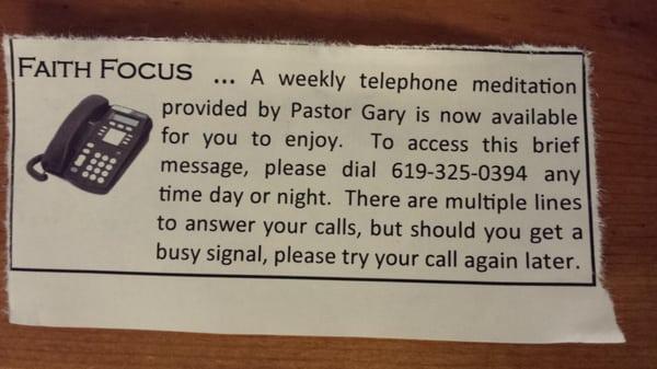 Weekly focus line.. call it!