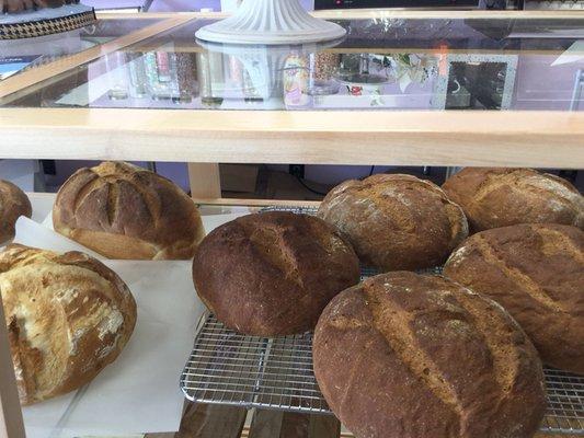 Some great breads. Rye and sourdough