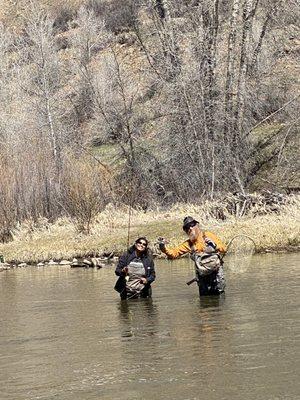 Fishin and catching w Allan in the Colorado