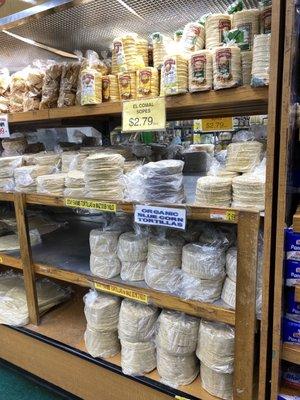 Fresh tortilla section